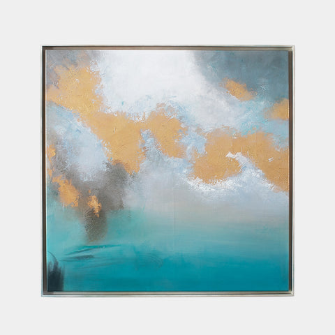 La Mer, 2021 – Oil on canvas - 94 x 94,5cm – Elena Sagresti