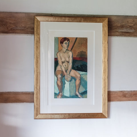 Spanish nude - Aquarelle, 90,0 cm x 65,7 cm – Unknown artist