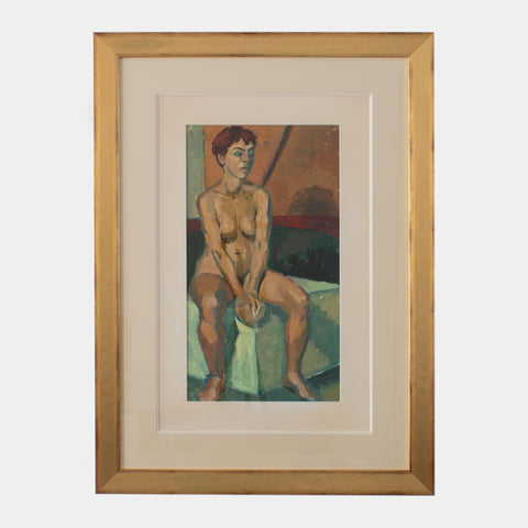 Spanish nude - Aquarelle, 90,0 cm x 65,7 cm – Unknown artist